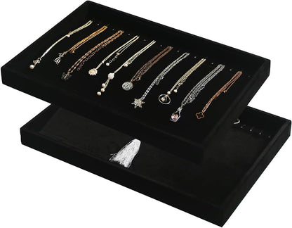 Coward Sunglass Organizer, Beige Velvet Glasses Trays - Eyeglasses Watches Jewelry Display - Men Women (8 Grids)