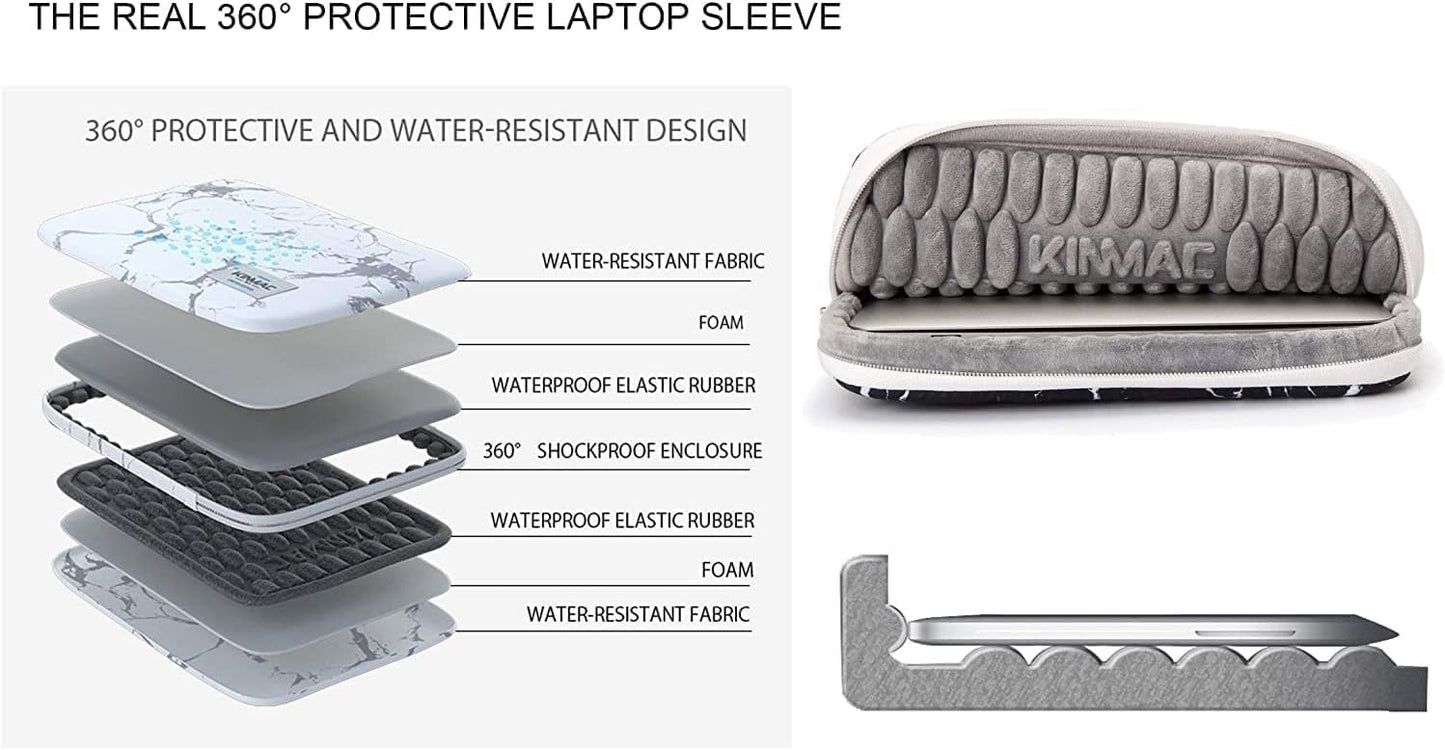 Kinmac 360° Protective Laptop Sleeve Case Bag Cover with Handle for MacBook Pro 16 inch,16 inch HP,Lenovo,Dell,ASUS,Acer Ultrabook and Business Laptop (F-04)
