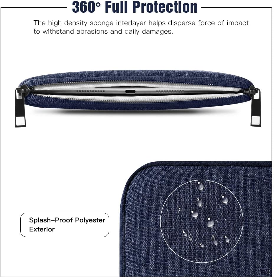 TiMOVO 9-11" Tablet Sleeve Bag for iPad 11-inch A16 2025, iPad 10.9"/10.2"| Air 11 Inch/5th/4th Gen. 10.9", Galaxy Tab A9+/A11Plus 11", Protective Bag Fit Smart Keyboard, Dusty Blue