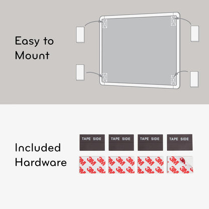 U Brands Contempo Magnetic Small Whiteboard, 8.5” x 11”, White Modern Frame, Mini White Board for Students, Fridge and Locker Dry Erase Board, Includes Marker & Magnet