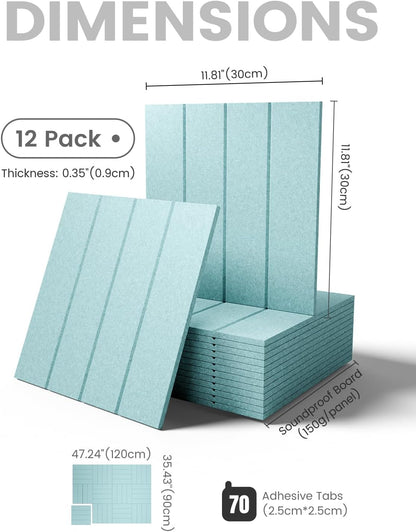 Fluxynara Large Felt Bulletin Board 48" x 36" Cork Board Alternative-12 Pack with 70 Safe Removable Adhesive Tabs, Cork Boards for Walls Cork Board for Home Office Classroom Pin Board (Oatmeal)