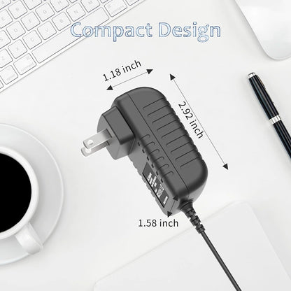 12V AC/DC Adapter Compatible with Huion A2 Super Thin, A3 Tatoo Tracing Light Table, A4 Artcraft Tracing Light Pad LED Light Box 12VDC Power Supply Cord