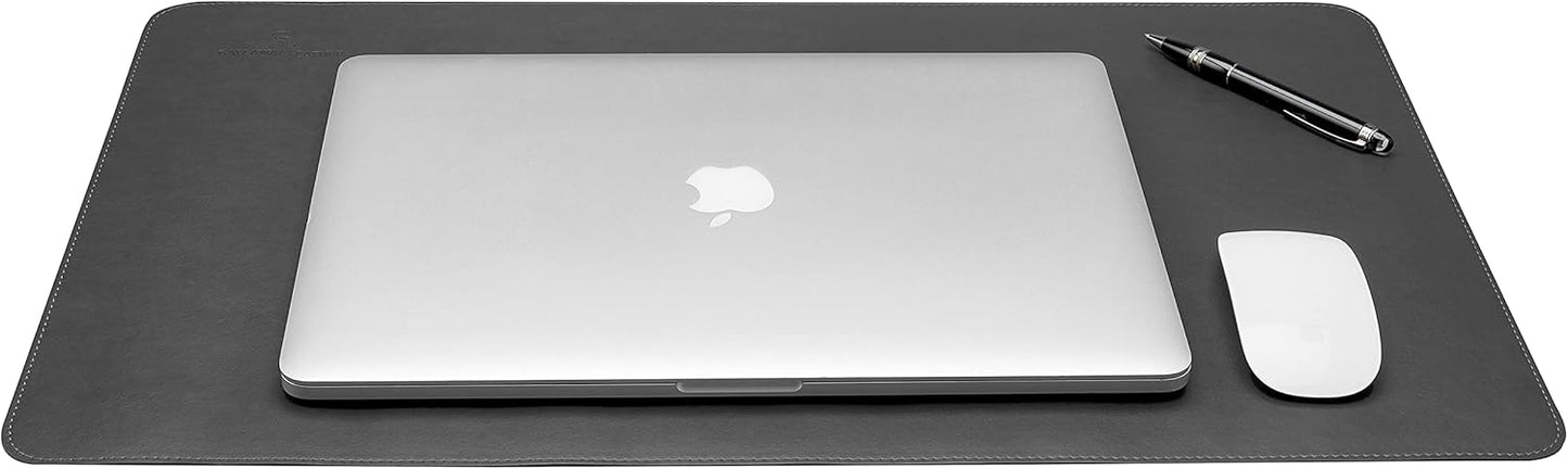 Gallaway Leather Desk Mat, Office Writing Desk Pad, Large 36" x 17" Dark Brown, for Top of Desks, Gift Ready Elegant Computer Desk Cover Protector PU Leather