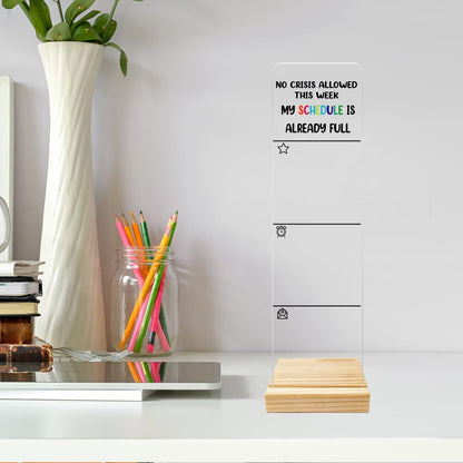 Monitor Memo Board Computer Monitor Memo Board Acrylic for Computer Monitors No Screen Damage Office Desk Accessories with Removable Design 12.6X 3.15 x 0.2 inches