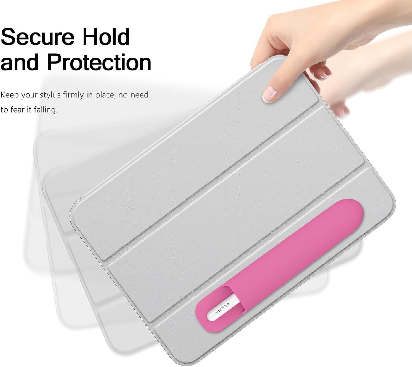 MoKo Pencil Case Holder, Adhesive Silicone Pencil Protected Sleeve Compatible with Apple Pencil Pro/ (USB-C)/ 1st/ 2nd Generation, Similarly Sized Styluses Accessories, Black