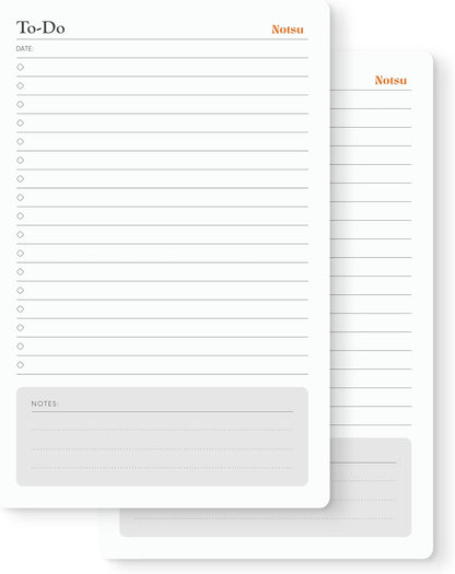 Notsu Dot Grid Desk Notepad 2 Pack | Minimalist Dotted Memo Mouse Pads with Premium Thick Paper, Small 5.5" x 8.5"