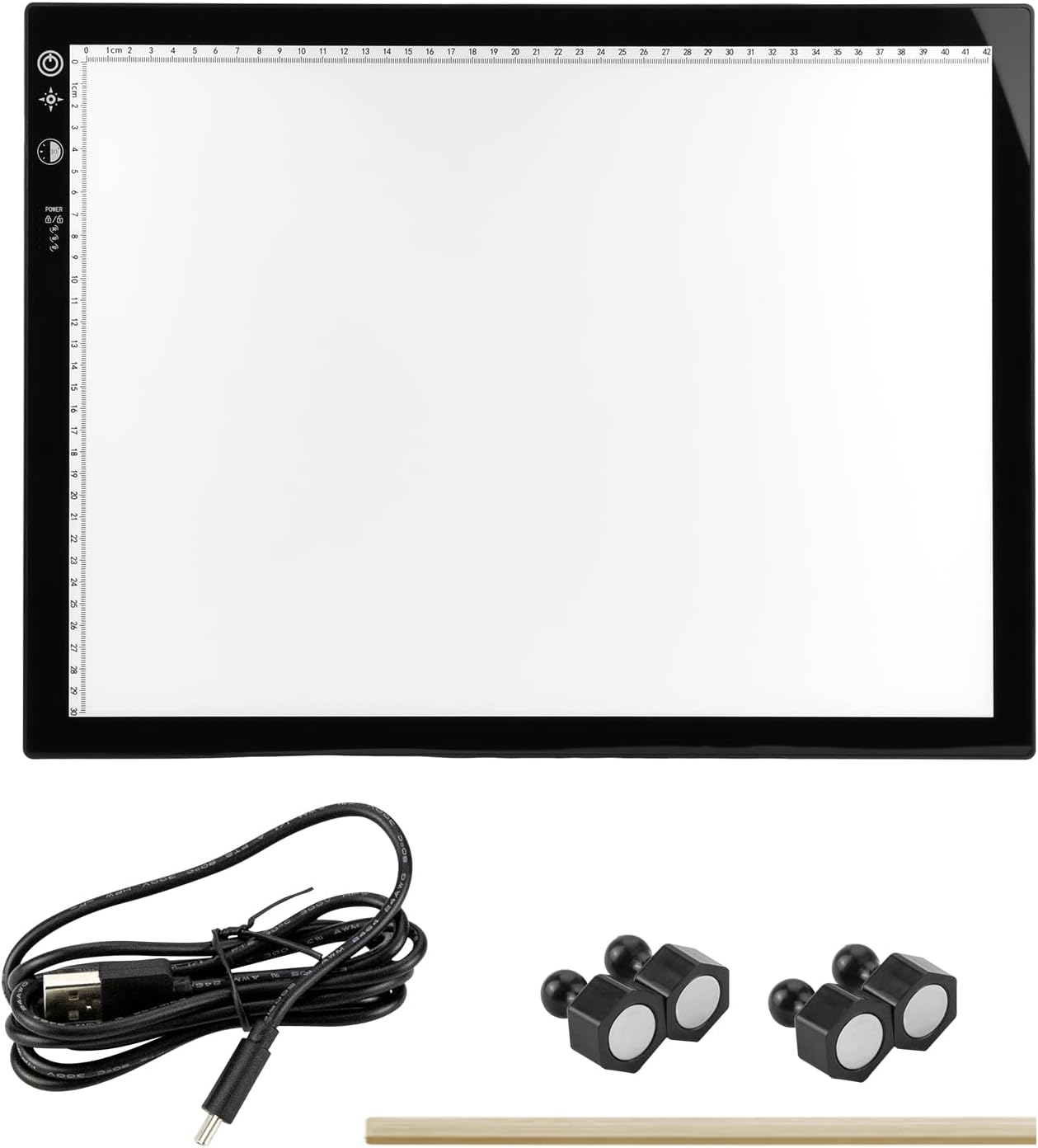 Voilamrt A3 Portable Tracing Light Box, Sketch Drawing Light Pad, Ultra-Thin LED Light Board, Dimmable Brightness Light Board, for Drawing Sketching Animation, Black, LTBVN-A3