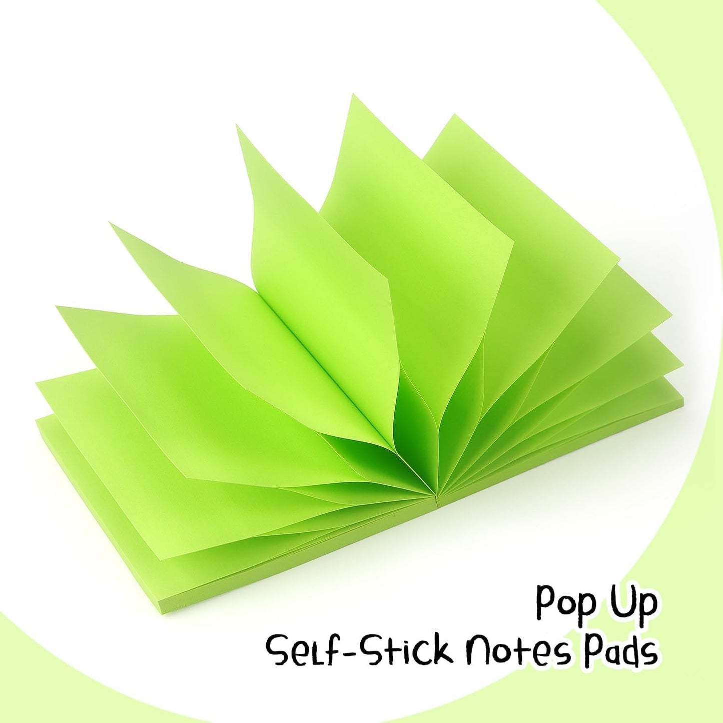 Osboo Sticky Notes 3x3 Pop Up Self-Stick Notes Pads with 6 Bright Colors, Easy to Post for Office, School, Home, 6 Pads/Pack, 100 Sheets/Pad(Pop Up)