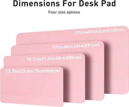 Aothia Leather Office Desk Pad Protector, Non-Slip PU Leather Desk Blotter, Waterproof Laptop Writing Mouse Pad for Office and Home, Black, 31.5" x 15.7" - Colors A
