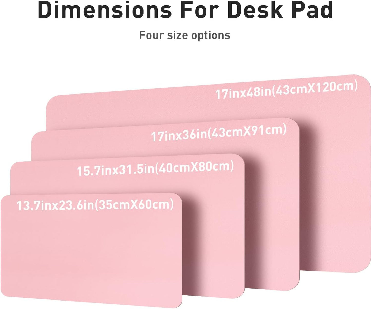 Aothia Leather Desk Pad Protector, Mouse Pad, Office Desk Mat, Non-Slip PU Leather Desk Blotter, Laptop Desk Pad, Waterproof Desk Writing Pad for Office and Home(Dark Blue,31.5" x 15.7") - Colors A