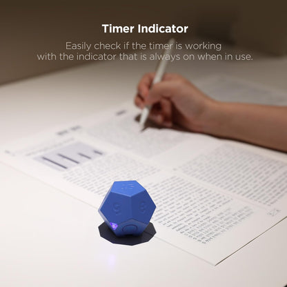 mooas Dodecagon Time Ball Rechargeable Mini Timer (White), 11 Preset Times, Desk & Study Productivity Timer, Sound/Vibrate/Mute, Easy to Use