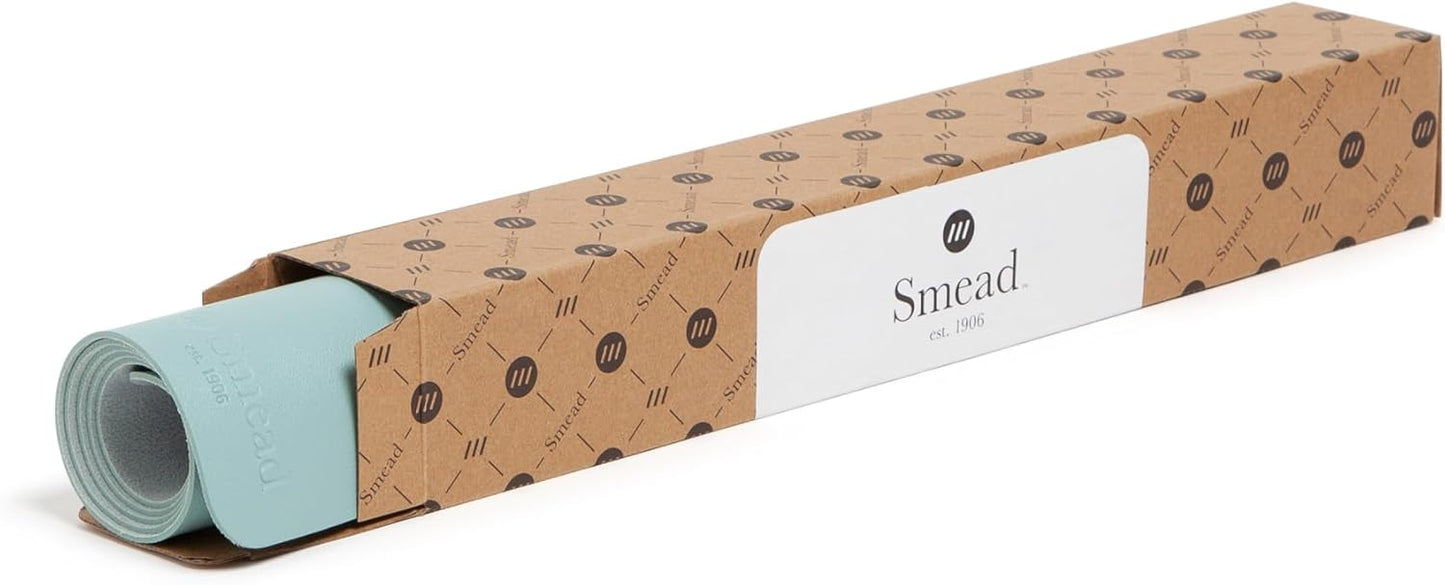 Smead Desk Pad, Vegan Leather Desk Mat with Non-Slip Faux Suede Backing, Perfect Desk Organizer for Office Decor, 31.5” x 15.7” Medium, Sandstone (64831)