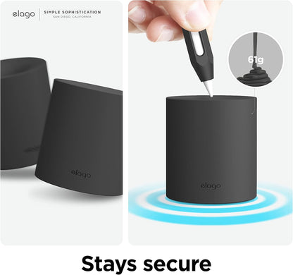 elago Pencil Stand Compatible with Apple Pencil Pro, Apple Pencil (1st & 2nd Generation) and Apple Pencil (USB-C) and Any Tablet Stylus with or Without Pencil Case or Sleeve [Black]