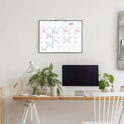 TSJ OFFICE Small Whiteboard Cork-Board - 16" X 12" Portable Aluminum Black Framed Magnetic Dry Erase Board, Small Bulletin Cork Board with Holder for Office, Home and School