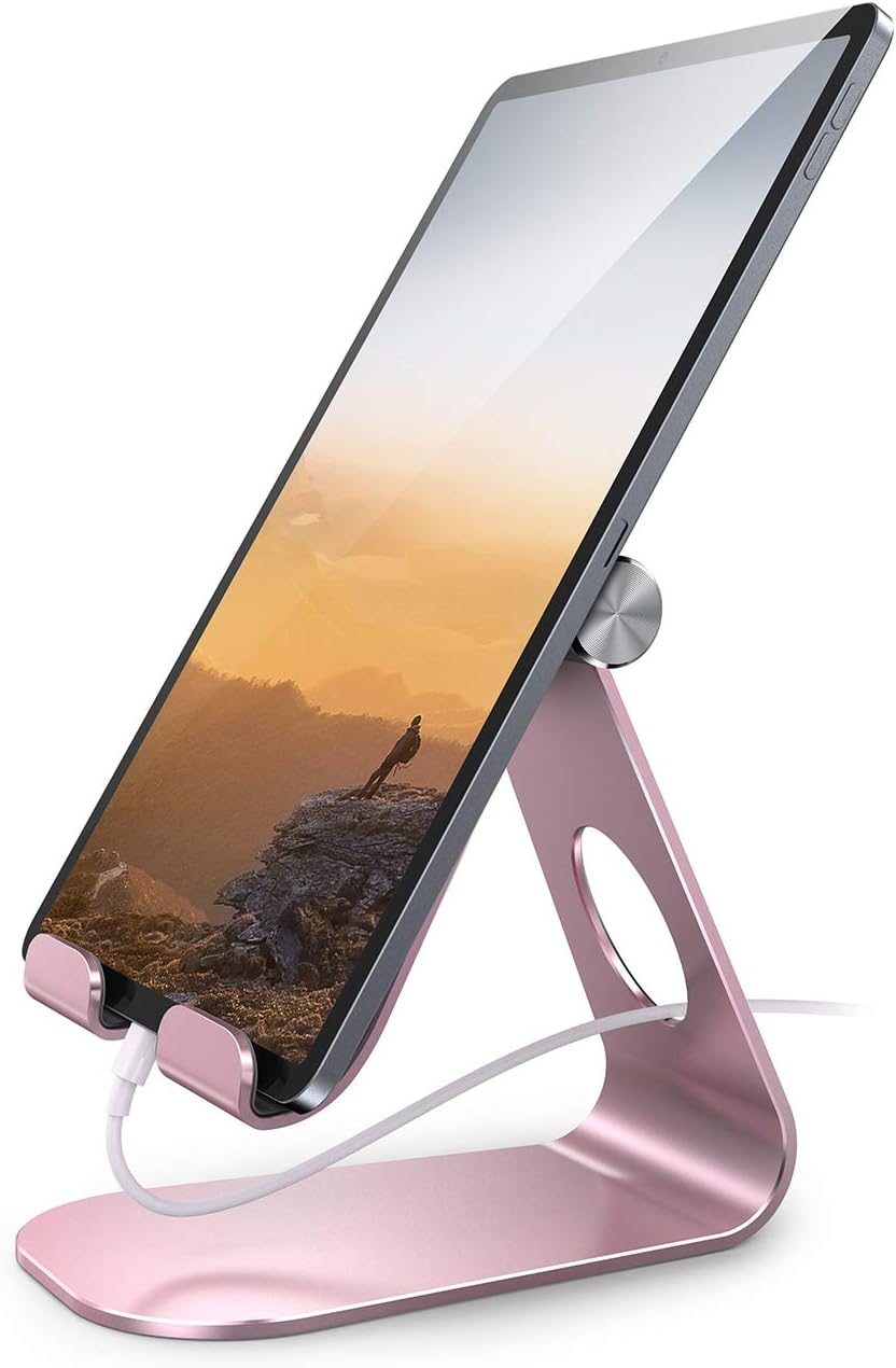 Lamicall S1 Tablet Stand, Adjustable Tablet Holder - Desktop Stand Dock Holder for 4-13" Tablet, iPad Pro 11, 9.7, 10.5, 12.9 Air Mini, Kindle, Tab, Switch, Viral Podcast Video Office Desk Accessories