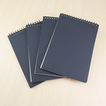 4 Pack Graph Paper Notebook, A5 Top Wirebound Grid Spiral Notebook 5.8" x 8.3",60 Sheets,5mm x 5mm Grid Paper,Grid Notepad for Students, Math, Engineering (4 Colors)
