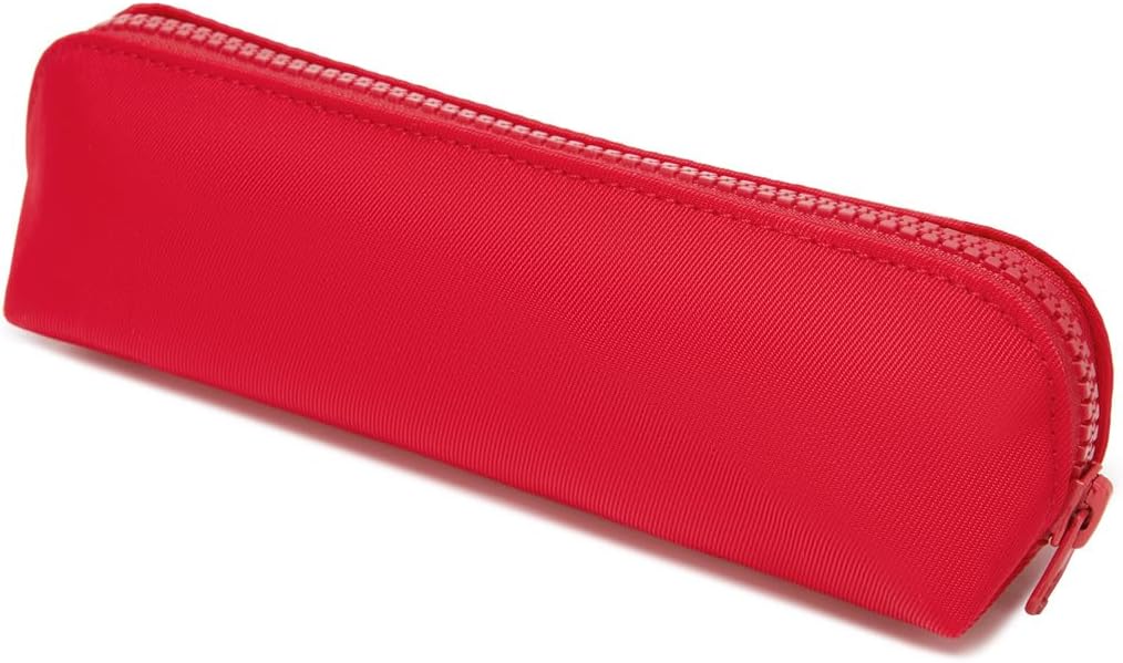 Canvas Pencil Case Cotton Canvas and Simple Multifunctional Pencil Bag Zipper Portable Storage (Black)