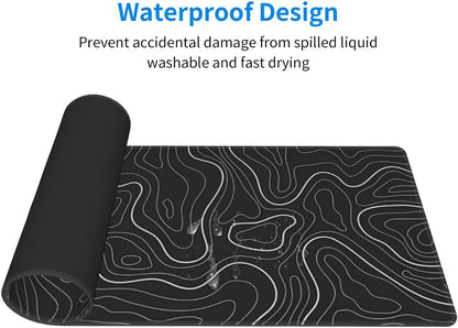 Japanese Mouse Pad, Large Japanese Desk Mat, XL Anime Gaming Keyboard Mat, Non-Slip Rubber Base, Big Extended Desk Protector for Home Office, 31.5”x11.8”