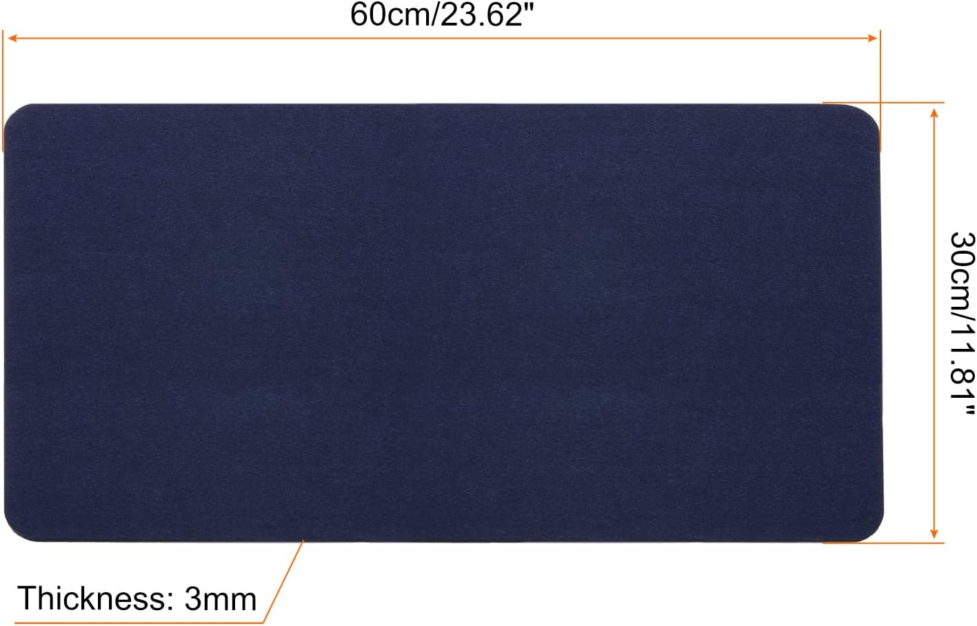 PATIKIL 24"x12" Desk Mat Protector, Felt Dual Side Mouse Pad Writing Mat for Office Home, Gray