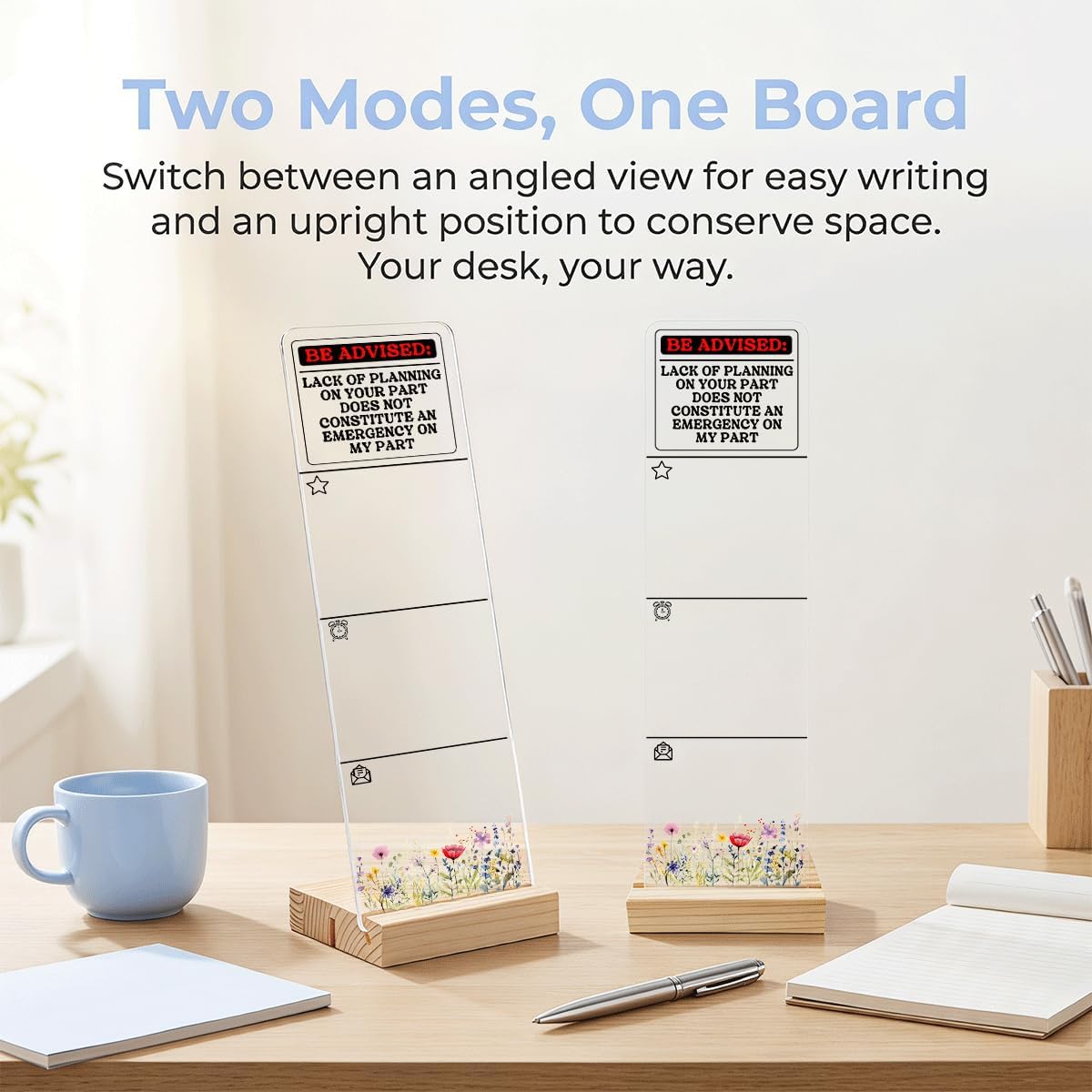 Sticky Note Holder Acrylic Monitor Memo Board Desk Organizers and Accessories Desk Decor Post It Note Holder with 200Pcs Sticky Notes Funny Sarcastic Office Positive Desk Sign
