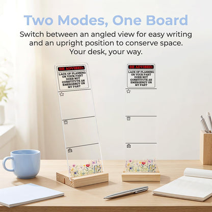 Sticky Note Holder Acrylic Monitor Memo Board Desk Organizers and Accessories Desk Decor Post It Note Holder with 200Pcs Sticky Notes Funny Sarcastic Office Positive Desk Sign