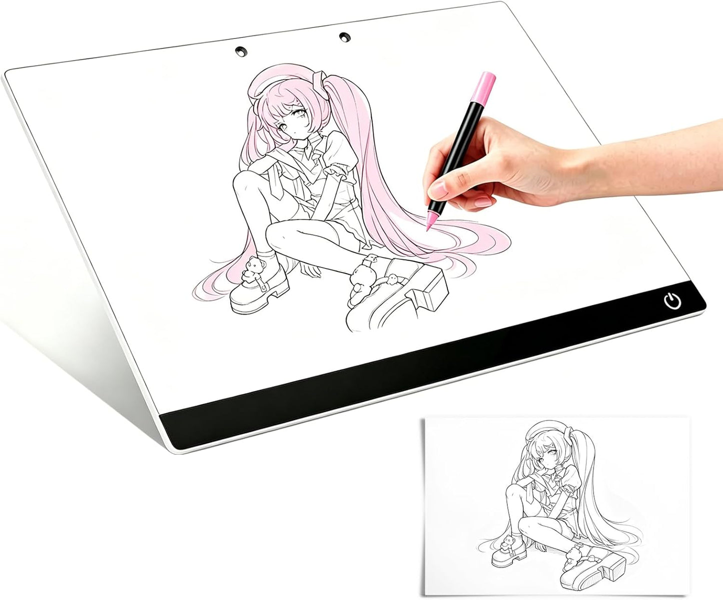 LED Drawing Board for Kids,13.7" USB Light Up Tracing Tablet Full Art Set with 6 RGB Light Modes, Doodle Glow LED Note Board with Colors, Gifts for Kids Birthday Christmas Gift Ideas