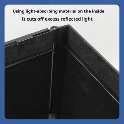 17–27 Inch Foldable Adjustable Monitor Hood | Privacy Sunshade (Fits 16.15–27.95in W/41–71cm, ≤14.17in H/≤36cm) | Not for Curved Monitors
