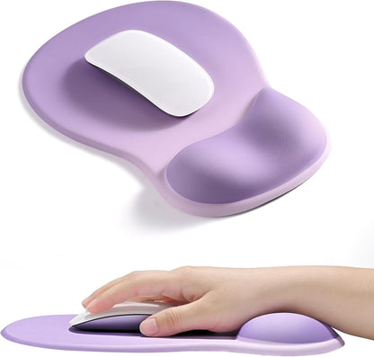EooCoo Ergonomic Mouse Pad with Gel Wrist Rest Support, Middle Concave Design for Natural Wrist Alignment, Non-Slip Base Mousepad for Laptop, Computer, Office Desk Accessories, Carpal Tunnel Syndrome
