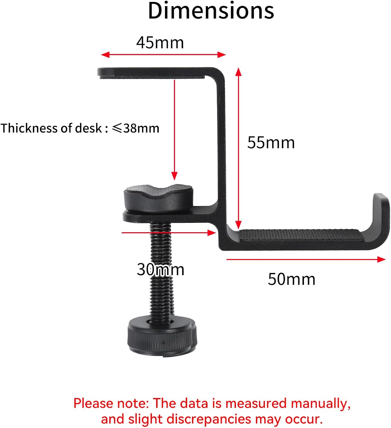 aceyoon Foldable Headphone Stand for Desk, Aluminum Headset Stand Clamp Hook Under Desk Space Save Mount, Headset Holder for Gaming Headphone, Office, Backpack, Bag, Purse Hanging (Black)