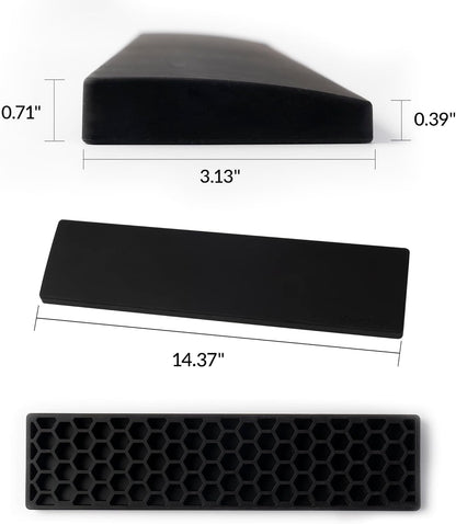 Ergonomic Silicone Wrist Rest for Keychron Q3 / Q3 Max / V3 / V3 Max / C3 Pro,14.37" Honeycomb Non-Slip Palm Rest, 80% TKL Mechanical Keyboards with Typing Pain Relief