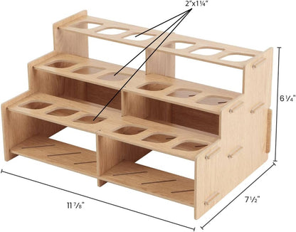 HG Art Concepts Mezzo Artist Drawing Rack - Wood Grain Laminate Multi Layer Desk Stand Professional Storage Display Organizer for Pens, Pencils, Drafting and all other Drawing Tools