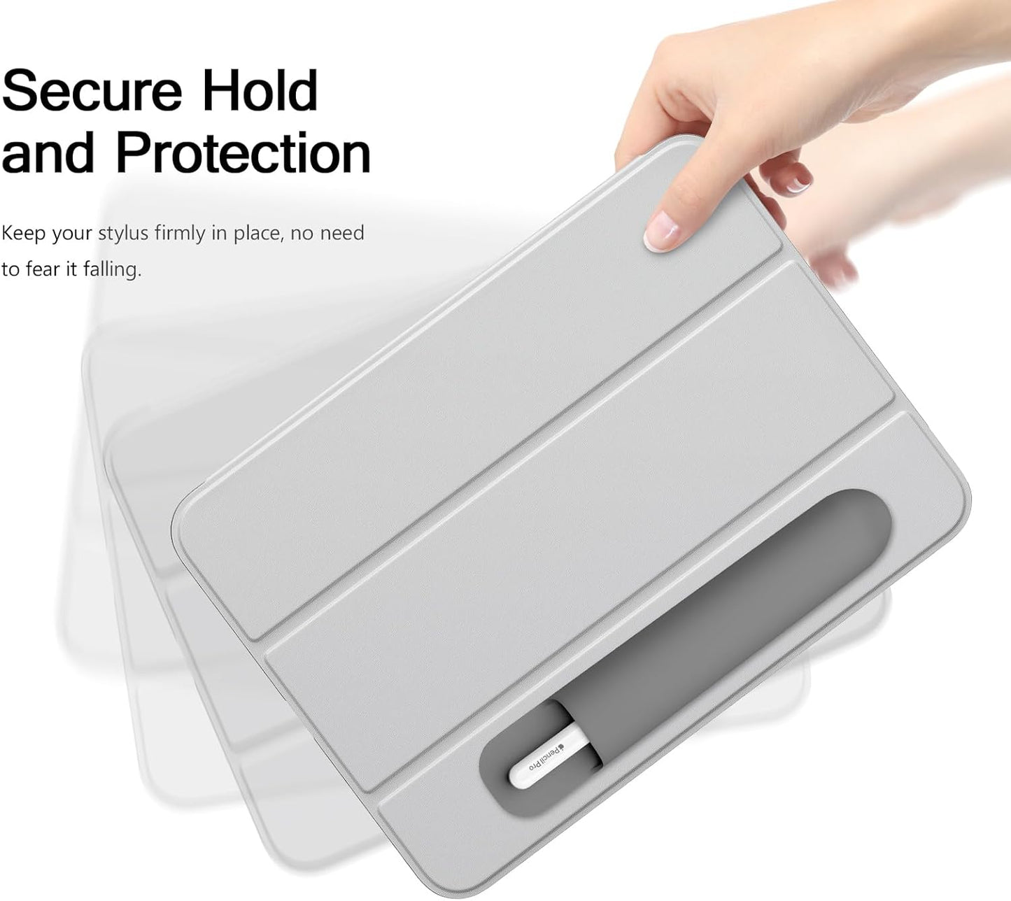 MoKo Pencil Case Holder, Adhesive Silicone Pencil Protected Sleeve Compatible with Apple Pencil Pro/ (USB-C)/ 1st/ 2nd Generation, Similarly Sized Styluses Accessories, Black