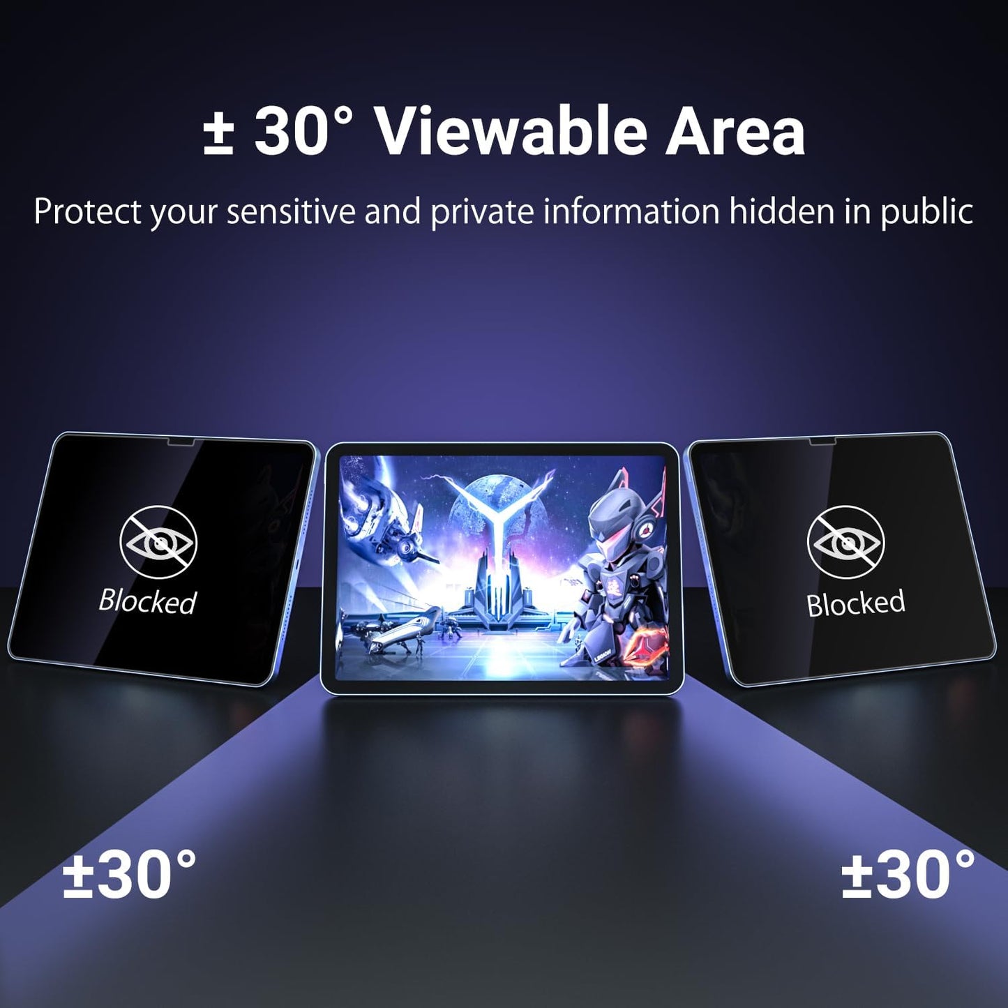 [2-Pack] Privacy Screen For Computer Monitor, 27-Inch 16:9 Aspect Ratio; Anti Spy/Bule Light/Glare And Eye Protection, 2 Install Ways Removable For Office, Airport, Cafe And Other Public Area; Diagonal 27 Inches, Width 23.53 Inches, Height 13.24 Inches