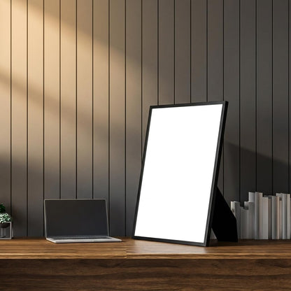 Magnetic Dry Erase Board 12x16 with Foldable Stand, Portable Gold Desktop Whiteboard for Home, Office, School & Kitchen, Includes Weekly & Monthly Magnetic Planner Sheets