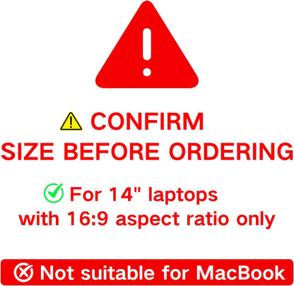 Laptop Privacy Screen 14 Inch 16:9 Aspect Ratio, Laptop Screen Privacy Shield Compatible With Lenovo Hp Dell Acer Asus Thinkpad Envy Xps, Removable Anti Glare Blue Light Computer Filter Protector