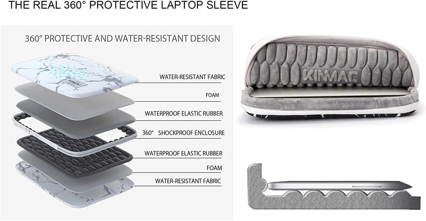 Kinmac 360° Protective Laptop Sleeve Case Bag Cover with Handle for MacBook Pro 16 inch,16 inch HP,Lenovo,Dell,ASUS,Acer Ultrabook and Business Laptop (F-04)