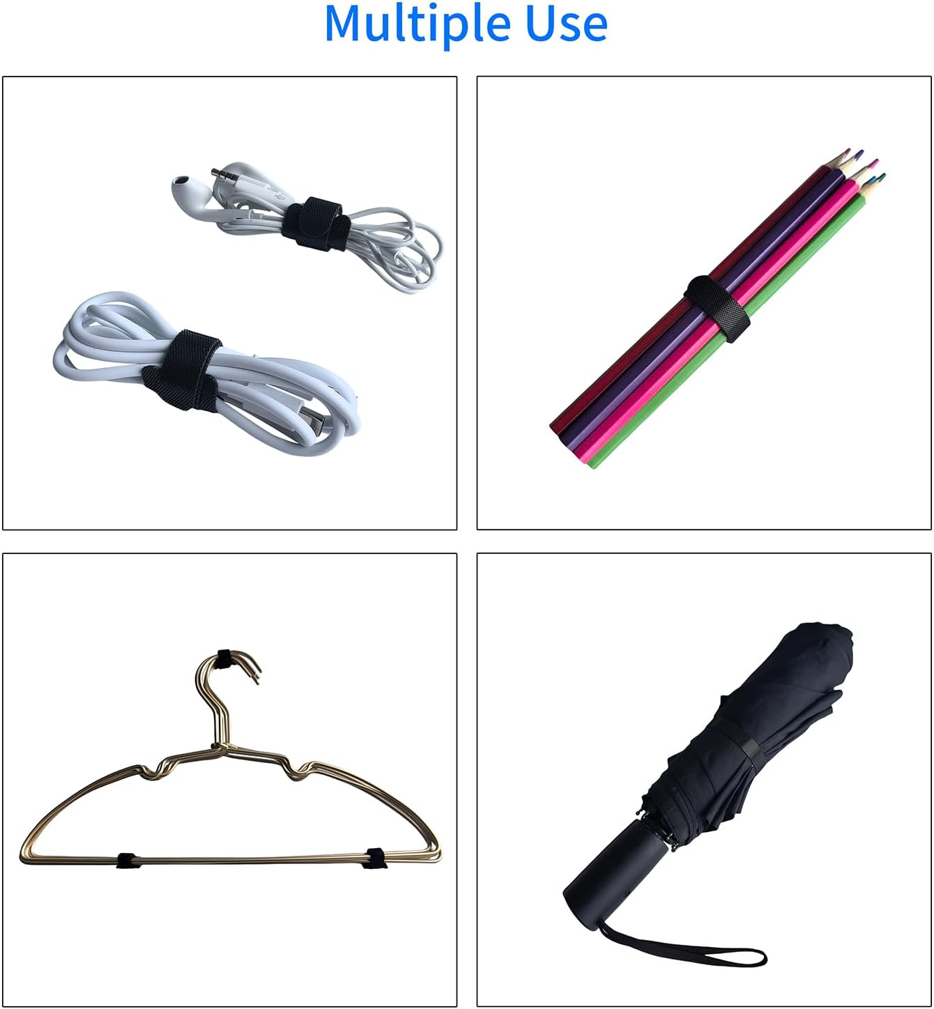 80 PCS 6 Inches Multi-Colour Reusable Cable Ties Cord Straps Multi-Purpose Wire Ties Cord Wrap Hook and Loop Organizer Cable Management,Adjustable Cord Ties for Organizing Home,Office,Data Centers