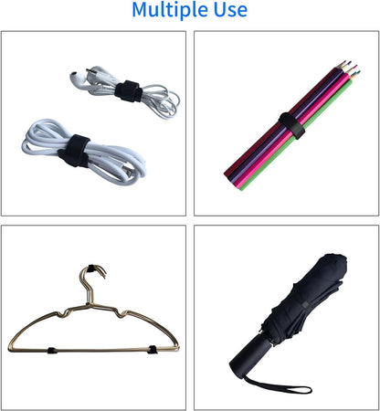 80 PCS 6 Inches Multi-Colour Reusable Cable Ties Cord Straps Multi-Purpose Wire Ties Cord Wrap Hook and Loop Organizer Cable Management,Adjustable Cord Ties for Organizing Home,Office,Data Centers