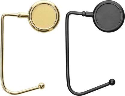kwmobile Purse Hook for Table - Set of 2 Purse Holder - Handbag Hanger - Portable Bag Holder - Bag Hooks for Desk - Table Hook Gold