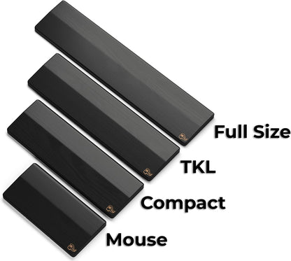 Glorious Wooden Wrist Rest - Full Standard Size - Onyx/Black - Mechanical Keyboard, Wood Ergonomic Palm Rest| 17.5x4 inches/19mm Thick (GV-100-DARK)