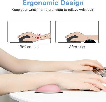 Dapesuom Enlarge Keyboard Wrist Rest, Memory Foam Keyboard Wrist Cushion for Computer Desk Mats Support, Pain Relief Ergonomic Mouse Pad Rests with Non-Slip Base for Gaming, Laptop, Radiant Orchid