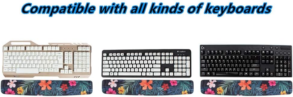 BRILA Memory Foam Mouse & Keyboard Wrist Rest Support Pad Cushion Set for Computer, Laptop, Office Work, PC Gaming - Massage Holes Design - Easy Typing Wrist Pain Relief (Nebula)