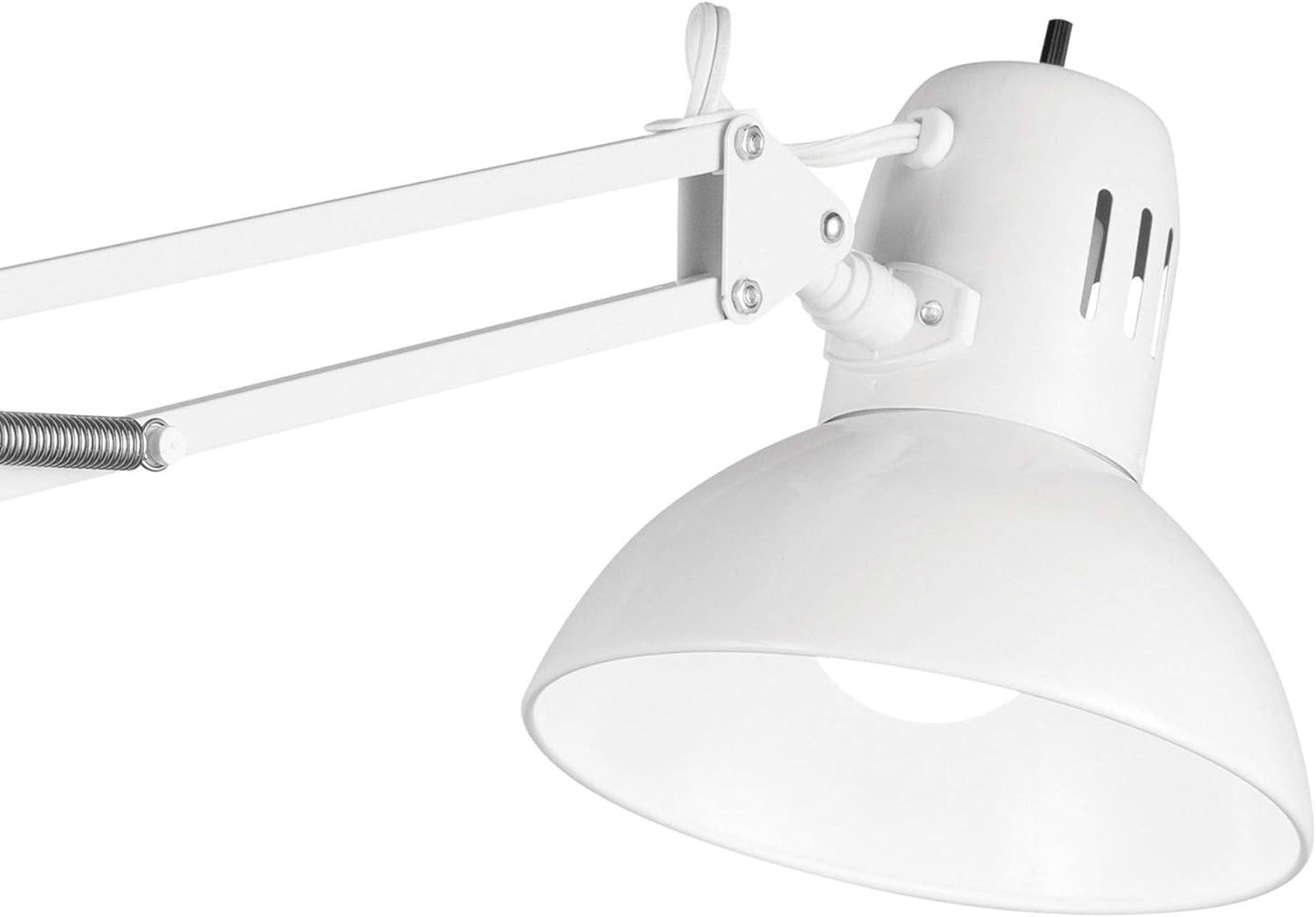 Globe Electric 12641 Architect 32" Swing-Arm Clamp-On Lamp, Black Architect, Finish, LED Bulb Included