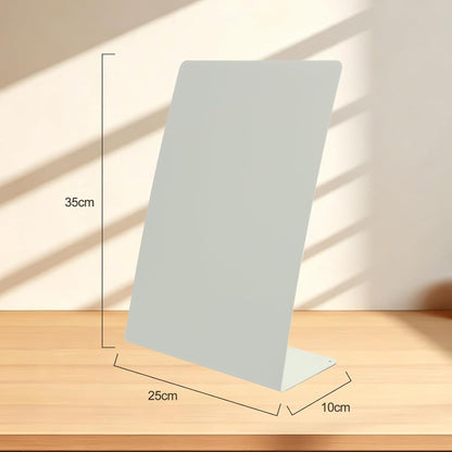 Magnet Board 7.87 x5.31 x 3.93 Stand Mini White Metal Tabletop Memo Standing Magnetic Board for Desk - Magnetic Display for Back to School Menu Table， Photos，Memos (White*2, 20 * 13.5 * 10cm)