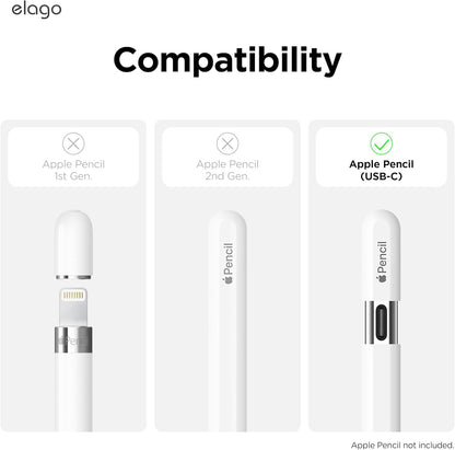 elago Classic Pencil Case Compatible with Apple Pencil (USB-C), Perfect Grip, Protective Skin, Silicone Sleeve, Supports Magnetic Attachment [Yellow]