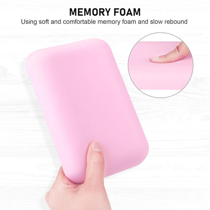 Leolee Elbow Rest Pads for Desk, Black Ergonomic Arm Rest Pads with Memory Foam & Non-Slip Base, Armrest Cushion Support Pad Relieve Elbow and Wrist Pain for Computer, Office, 2 Packs