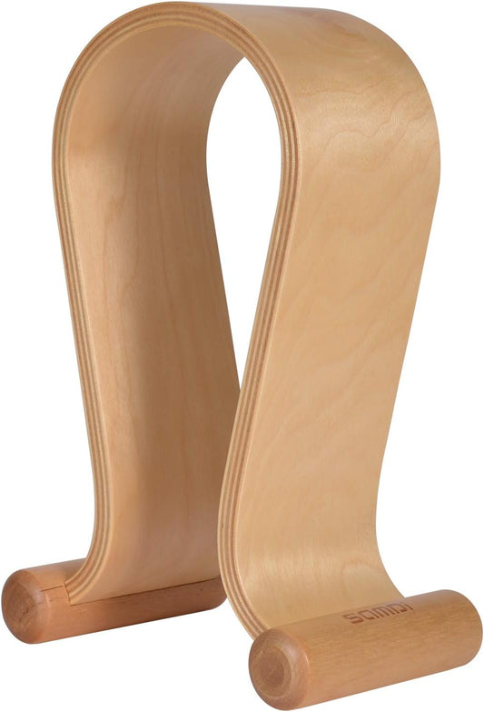 SAMDI Wood Headphone Stand, Headphone Holder Wood Headset Stand Compatible for Sony, Bose, Shure, Jabra, JBL, AKG Gaming Headphones Display et. (Walnut)