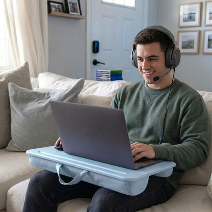 LAPGEAR Compact Lap Desk – Fits Up to 14″ Laptops – Charcoal – Style No. 43105