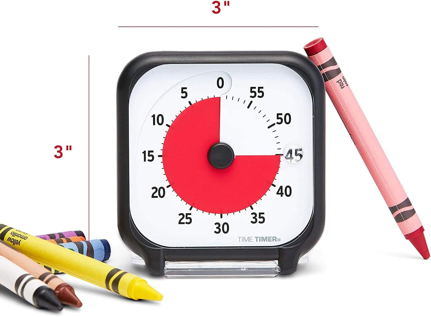 Time Timer 3 inch Visual Timer — 60 Minute Kids Desk Countdown Clock with Dry Erase Activity Card and Desktop App Access — for Kids Classroom, Homeschool Study Tool, Task Reminder, Home and Kitchen