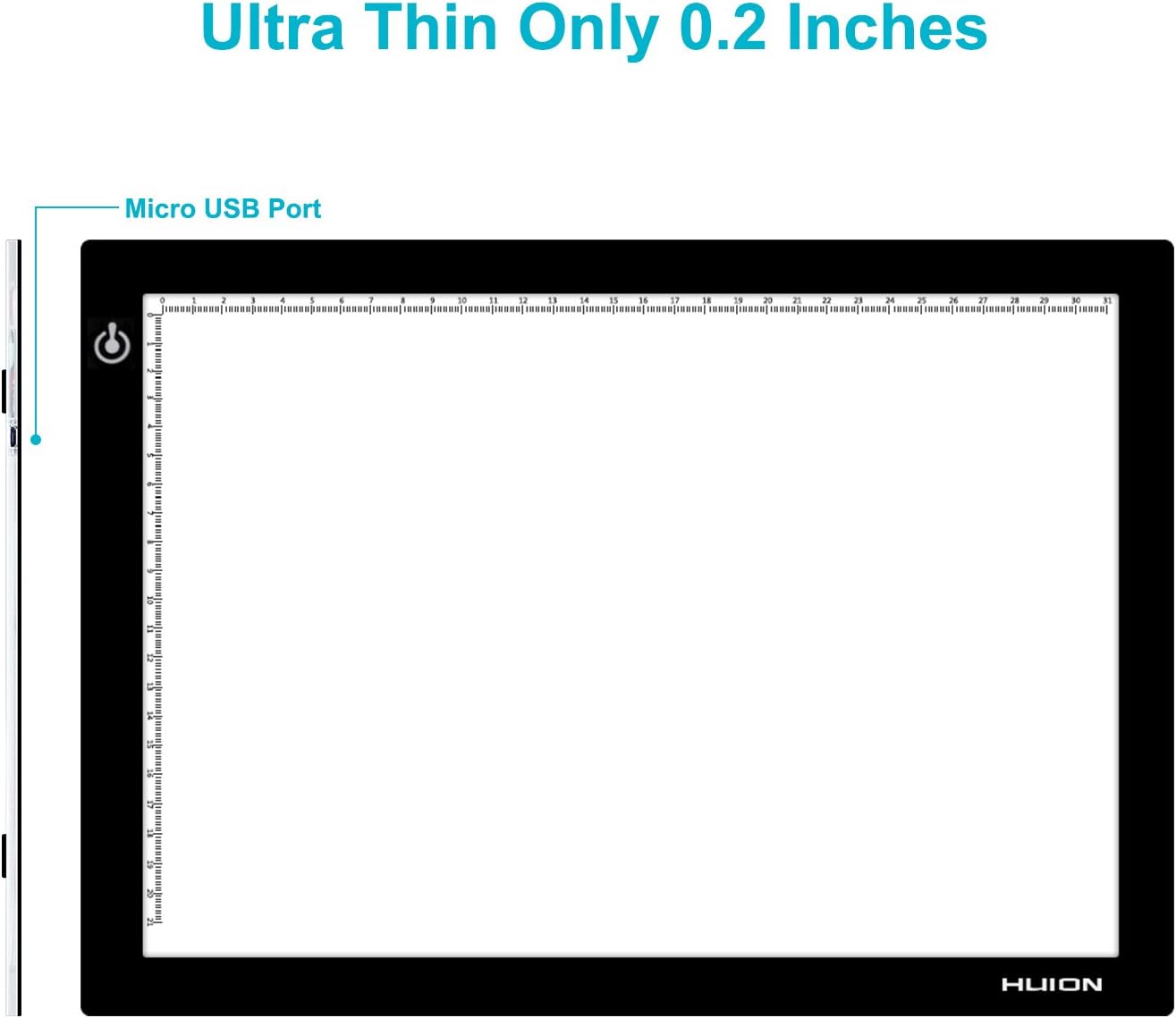 HUION L4S LED Light Box A4 Ultra-Thin USB Powered Adjustable Light Pad for Tracing
